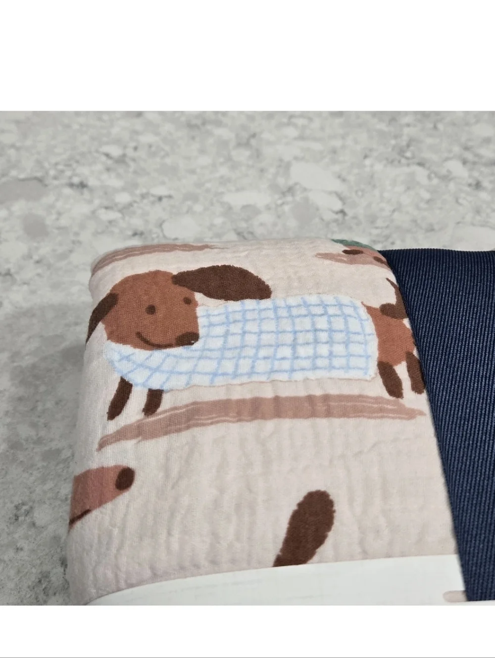 Berkshire  Artist Collection Cotton Gauze Throw With Plush Reverse Daschund Dog